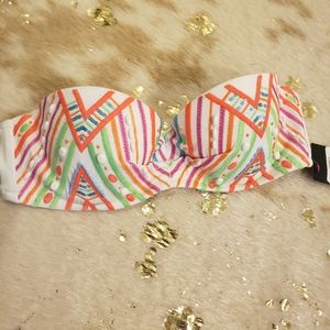 NWT Victoria's Secret 32B White Beaded Bandeau Top